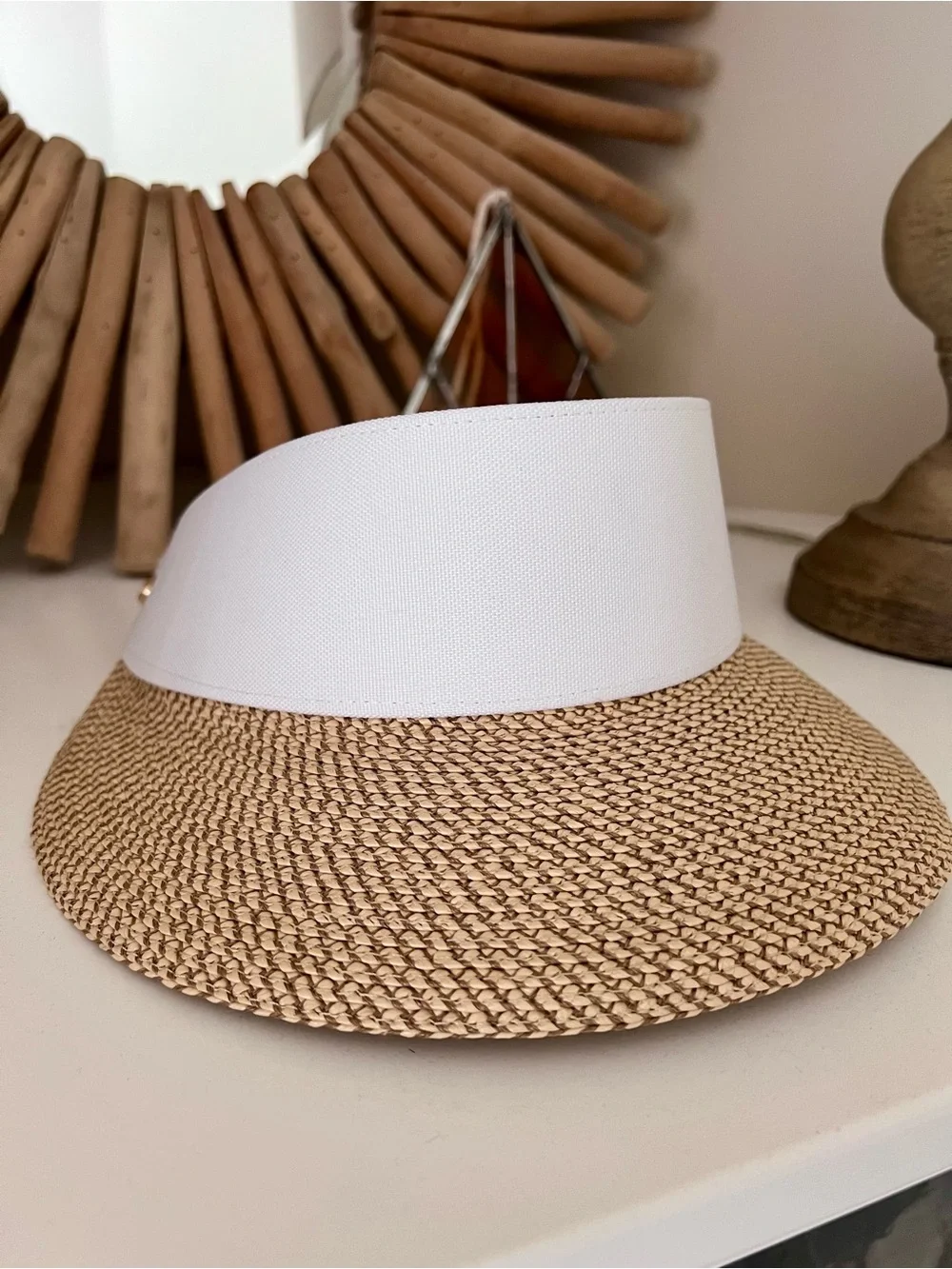NWOT Eric Javits Champ II Straw Visor / Hat - Picture 6 of 11